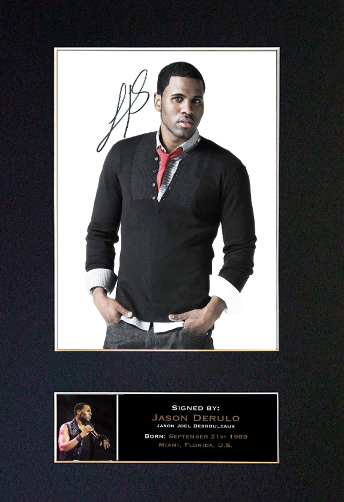 JASON DERULO Mounted Signed Photo Reproduction Autograph Print A4 345
