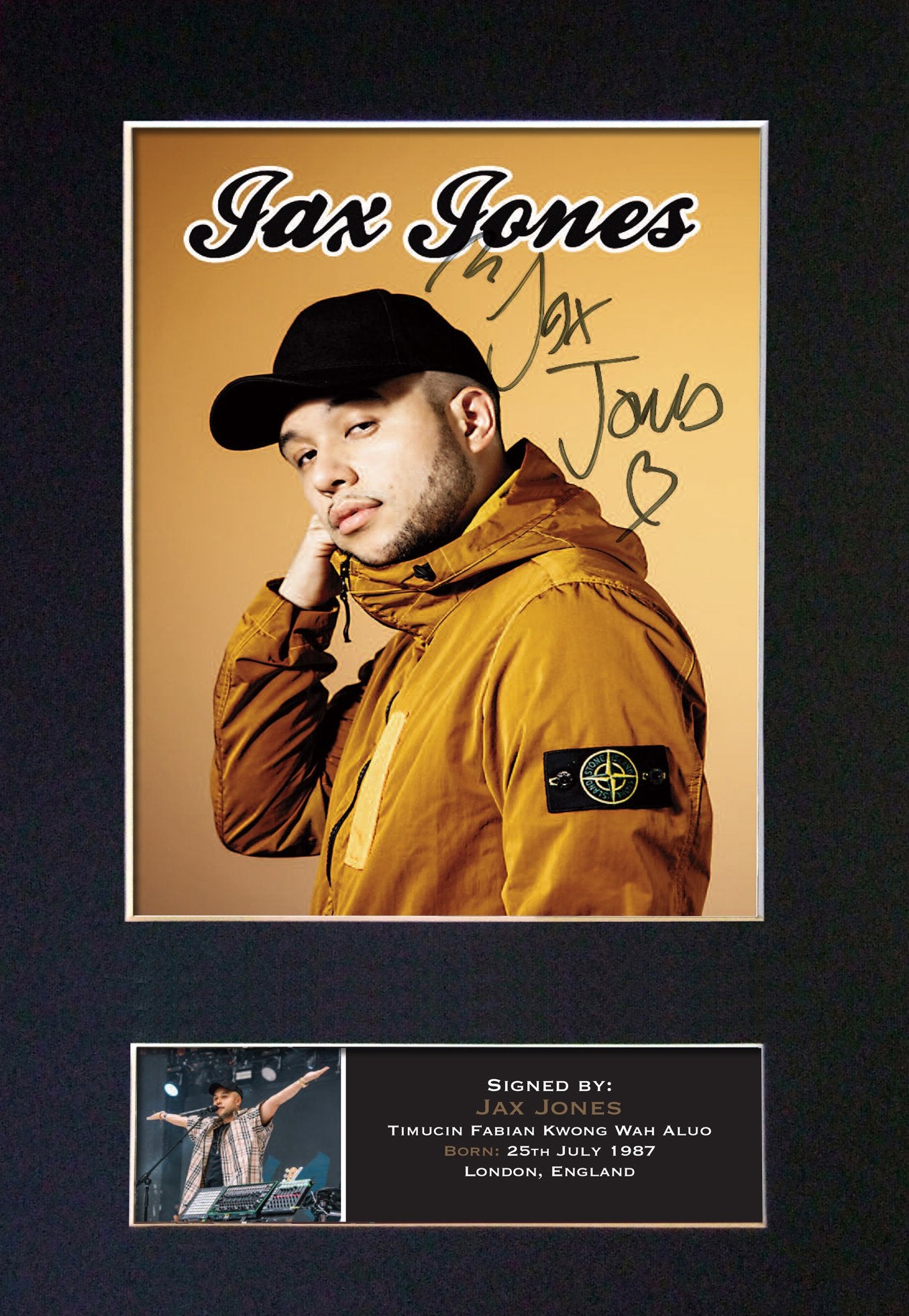 JAX JONES Photo Autograph Mounted Repro Signed HIGH QUALITY Print 821