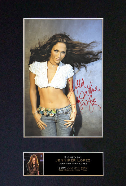 JENNIFER LOPEZ Mounted Signed Photo Reproduction Autograph Print A4 252