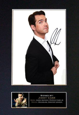 JIMMY CARR Autograph Mounted Photo Reproduction QUALITY PRINT A4 131