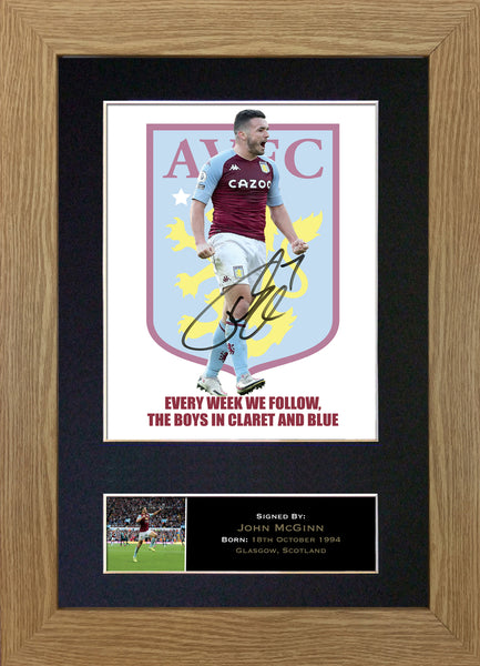 #861 John McGinn Aston Villa Signed Autograph Photo Print