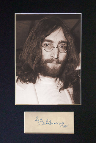 JOHN LENNON beatles Autograph Mounted Photo Reproduction QUALITY PRINT A4 254