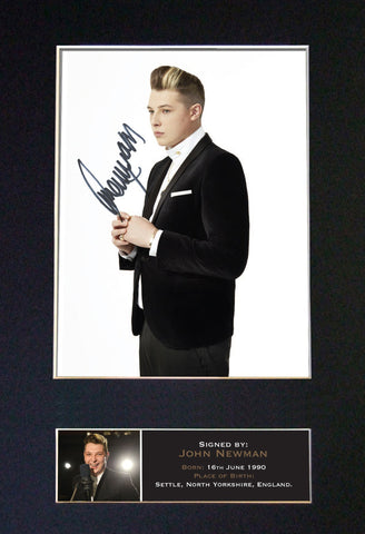 JOHN NEWMAN Autograph Mounted Photo Reproduction QUALITY PRINT A4 411