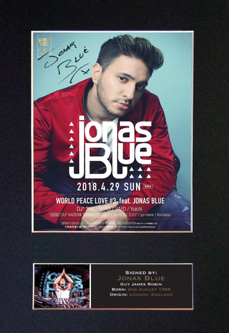 JONAS BLUE DJ Remixer Quality Autograph Mounted Signed Photo Repro Print A4 774