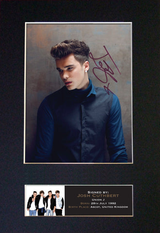 JOSH CUTHBERT Union J Autograph Mounted Photo Reproduction PRINT A4 408