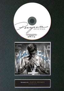 JUSTIN BIEBER Purpose Signed Album COVER Repro Cd Print A4 Photo Autograph 68