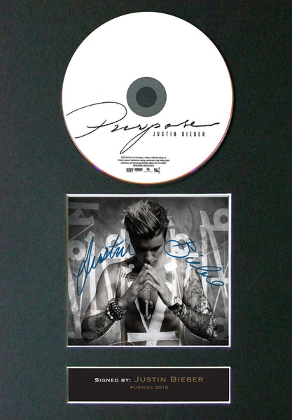 JUSTIN BIEBER Purpose Signed Album COVER Repro Cd Print A4 Photo Autograph 68