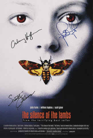 SILENCE OF THE LAMBS AUTOGRAPH MOVIE POSTER A2 594 x 420mm (Very Rare)