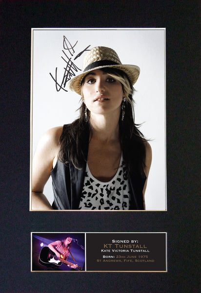 KT TUNSTALL Mounted Signed Photo Reproduction Autograph Print A4 356