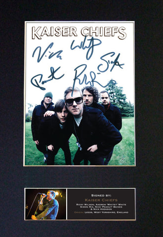 KAISER CHIEFS Ricky Wilson Autograph Mounted Photo Repro A4 Print 447