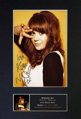 KATE NASH Signed Autograph Mounted Photo REPRODUCTION PRINT A4 321