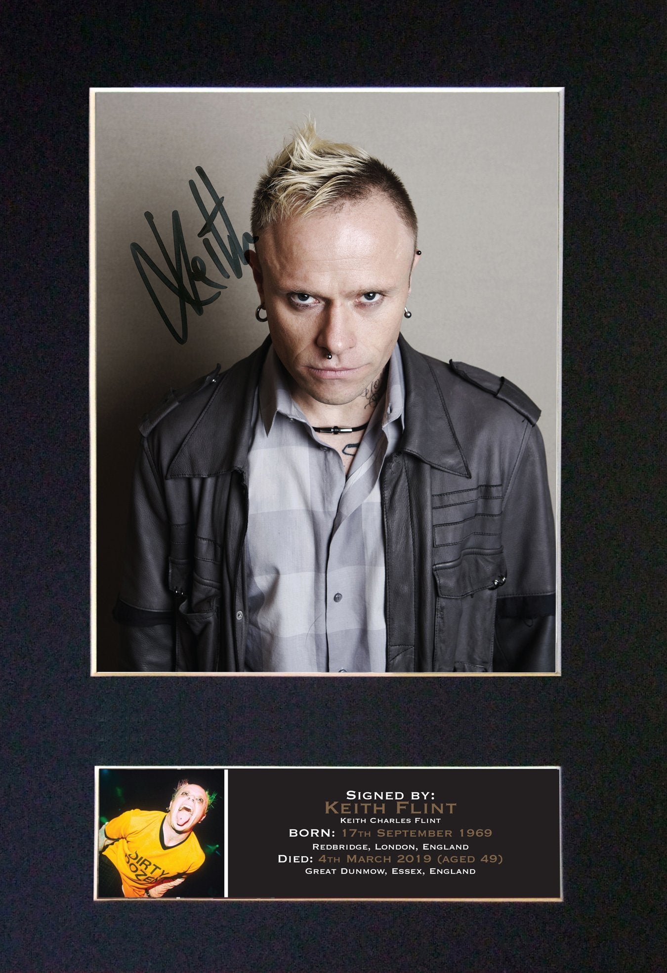 KEITH FLINT The Prodig Signed Autograph Quality Mounted Photo Repro A4 Print 779