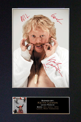 KEITH LEMON Mounted Signed Photo Reproduction Autograph Print A4 108