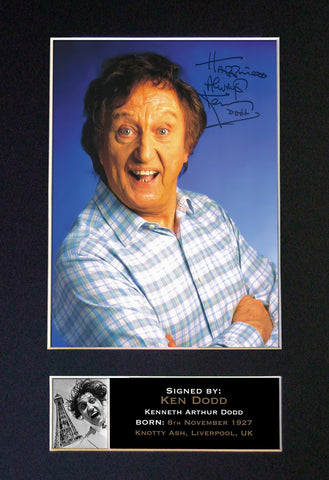 KEN DODD Mounted Signed Photo Reproduction Autograph Print A4 315