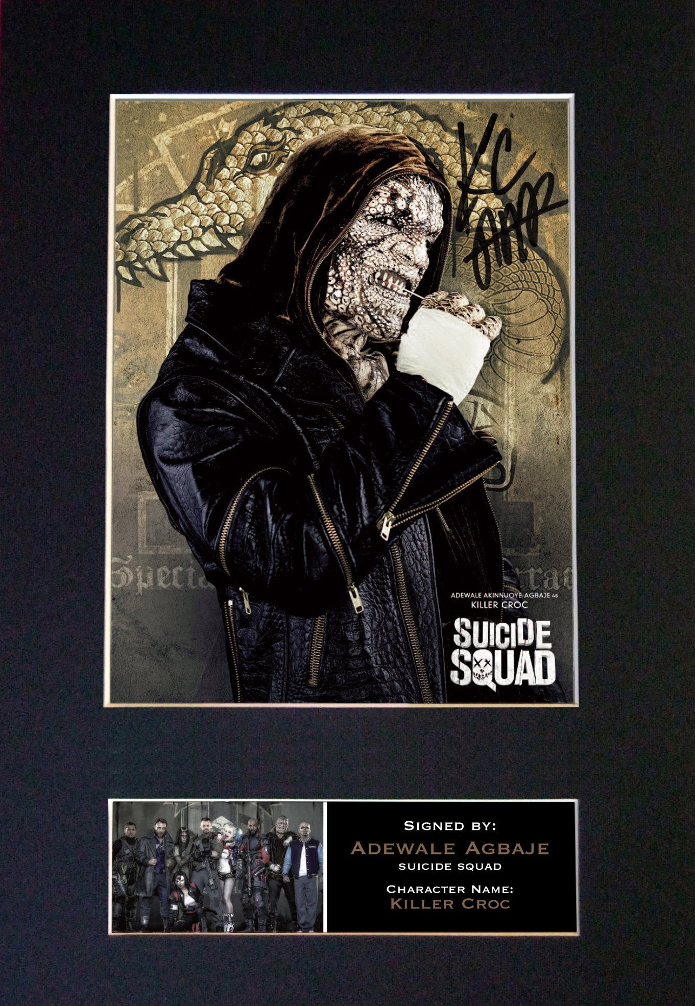 SUICIDE SQUAD Killer Croc Signed Autograph Mounted Photo Reproduction Print 626