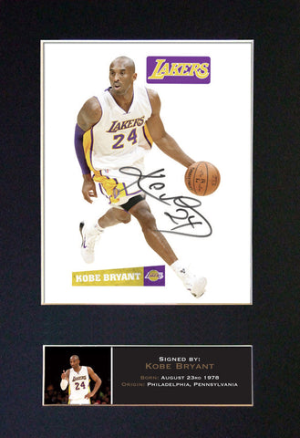 KOBE BRYANT Basketball Quality Autograph Mounted Signed Photo RePrint Poster 777