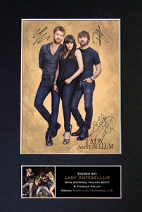 LADY ANTEBELLUM Mounted Signed Photo Reproduction Autograph Print A4 261