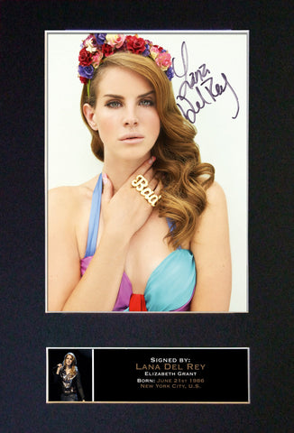 LANA DEL REY Mounted Signed Photo Reproduction Autograph Print A4 211