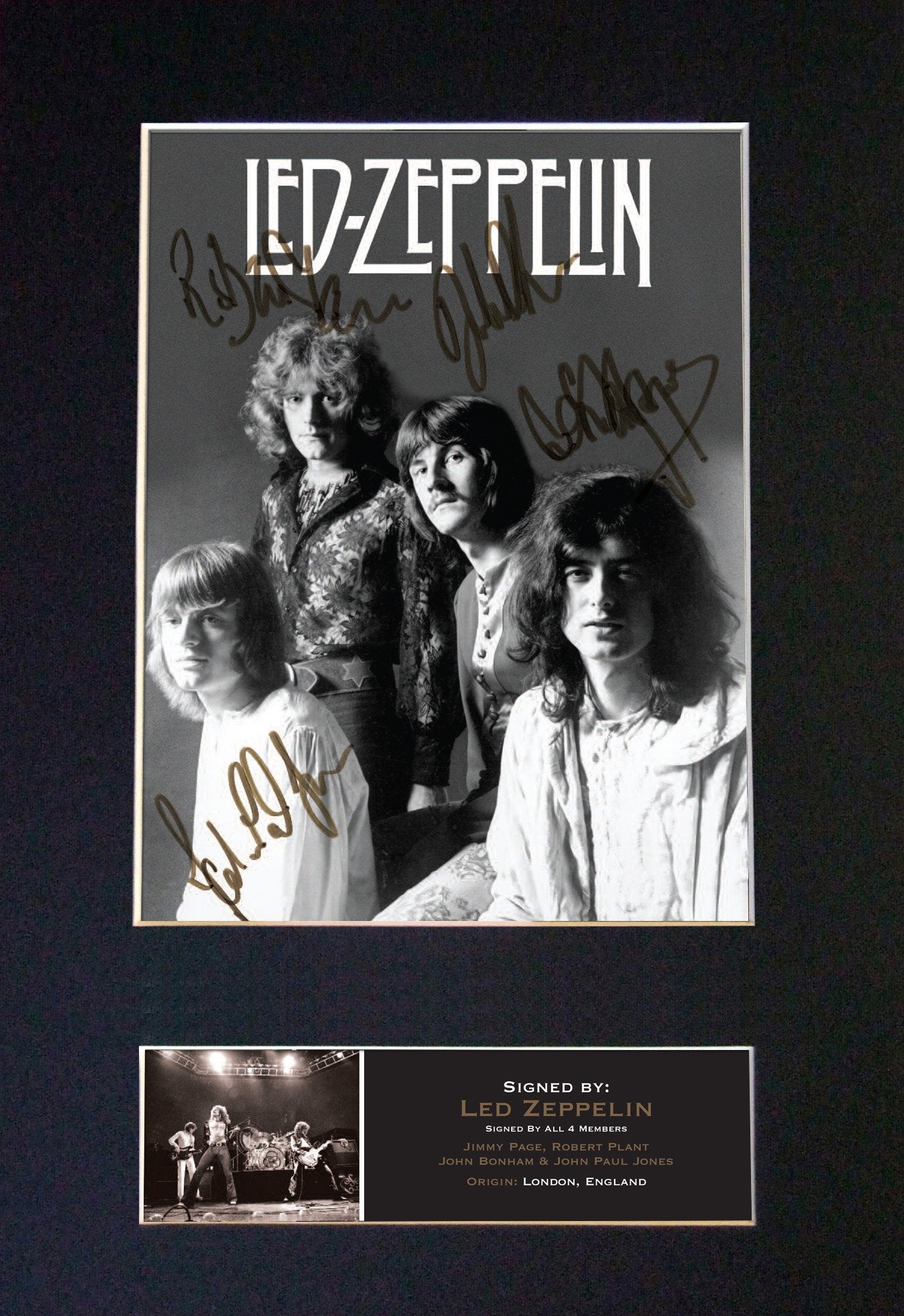 LED ZEPPELIN #2 RARE Signed Autograph Mounted Photo Repro A4 Print 512