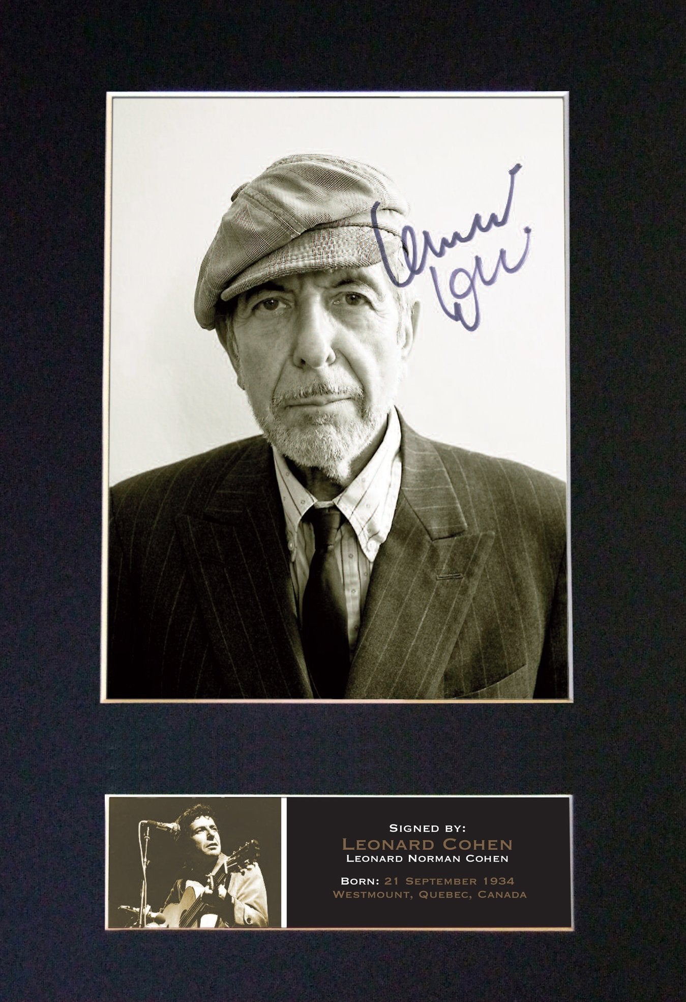 LEONARD COHEN Signed Autograph Mounted Photo Repro A4 Print 547