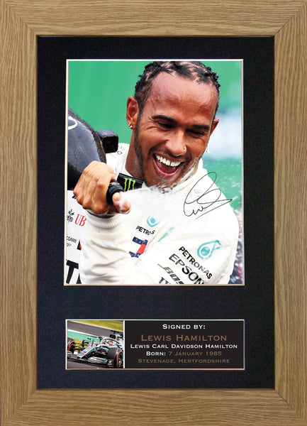 Lewis Hamilton Gift Signed A4 Printed Autograph #843