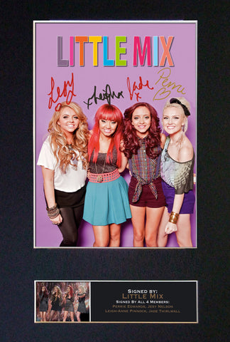 LITTLE MIX No1 Autograph Mounted Signed Photo Reproduction Print A4 145