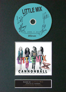 LITTLE MIX Cannonball Signed CD DISC Reproduction MOUNTED A4 Autograph Print (8)