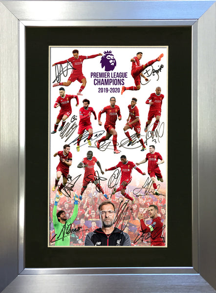 #867 Liverpool Champions 2020 Mounted Print