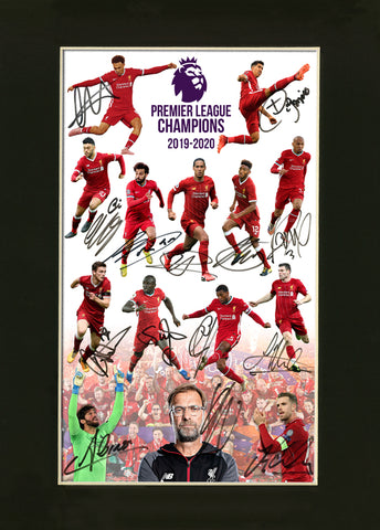 #867 Liverpool Champions 2020 Mounted Print