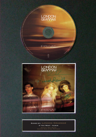 LONDON GRAMMAR If you wait Album Signed CD COVER MOUNTED A4 Autograph Print (58)