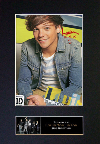 LOUIS TOMLINSON One Direction Signed Autograph Mounted Photo Repro A4 Print 290