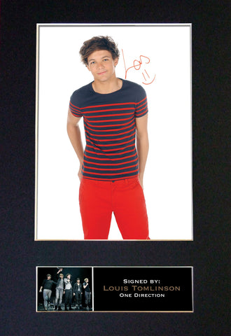 LOUIS TOMLINSON No2 Autograph Mounted Signed Photo Reproduction Print A4 390