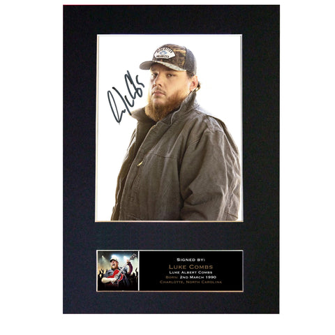 LUKE COMBS Signed Autograph Quality Mounted Photo Repro A4 Print 871