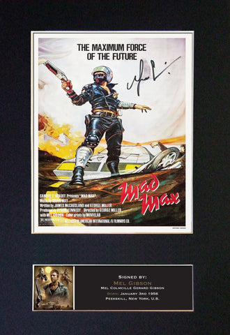 MAD MAX 1979 Movie Poster Quality Autograph Mounted Signed Photo RePrint A4 734