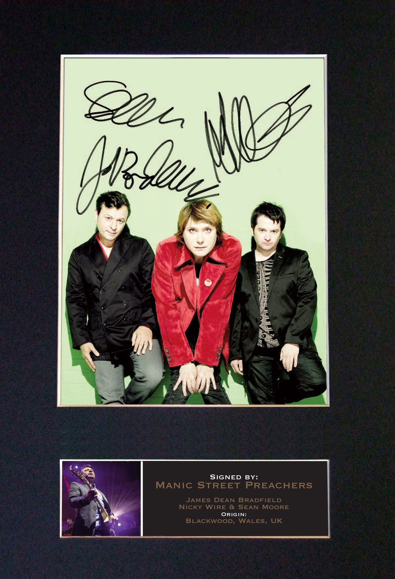 MANIC STREET PREACHERS  Band Signed Autograph Mounted Photo RE-PRINT A4 652