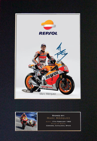 MARC MARQUEZ Signed Autograph Mounted Photo Reproduction A4 Print 419