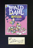 ROALD DAHL Matilda Book Cover Autograph Signed Repro A4 Mounted Print 674