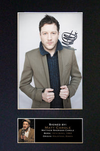 MATT CARDLE Mounted Signed Photo Reproduction Autograph Print A4 149