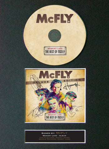 MCFLY Memory Lane Album Signed CD COVER MOUNTED A4 Autograph Print 18