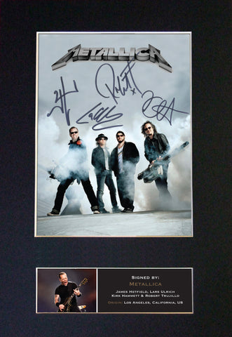 Metallica Signed Autograph Quality Mounted Photo Repro A4 Print 470