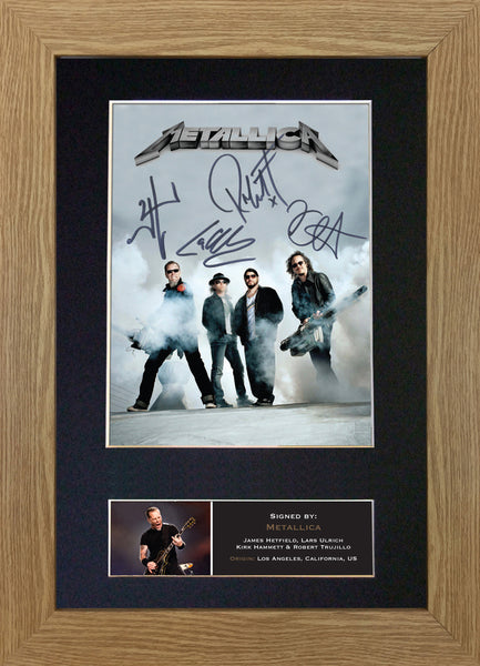 Metallica Signed Autograph Quality Mounted Photo Repro A4 Print 470