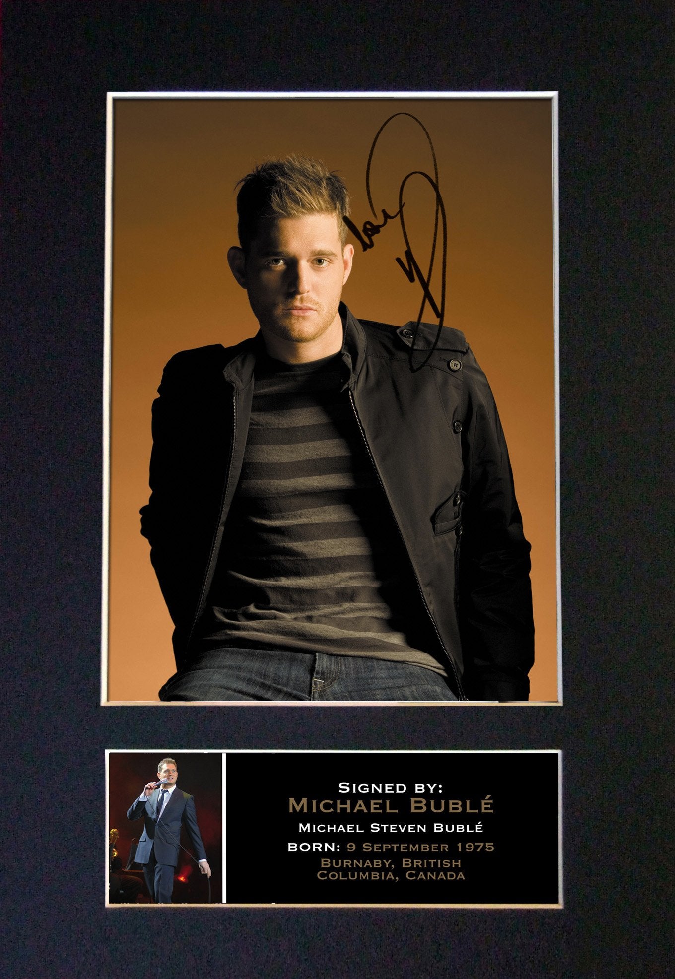 MICHAEL BUBLE Mounted Signed Photo Reproduction Autograph Print A4 86