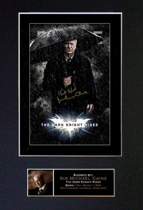 MICHAEL CAINE Batman Signed Autograph Mounted Photo REPRODUCTION PRINT A4 105