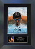 MICHAEL PHELPS Mounted Signed Photo Reproduction Autograph Print A4 264