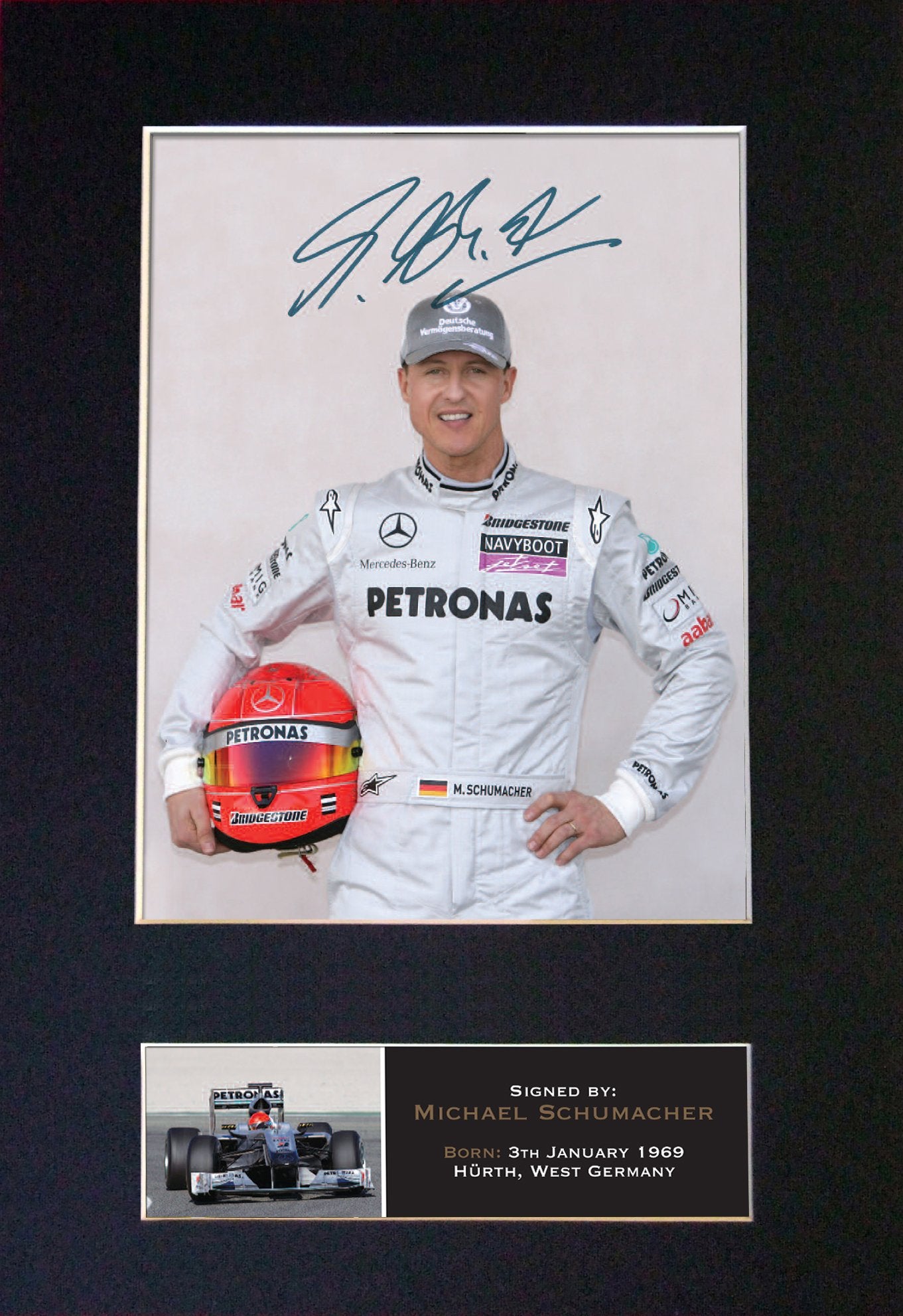 MICHAEL SCHUMACHER Autograph Mounted Signed Photo RE-PRINT A4 425