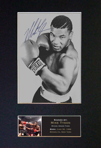 MIKE TYSON Mounted Signed Photo Reproduction Autograph Print A4 51