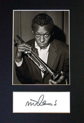 MILES DAVIS Signed Autograph Quality Mounted Photo Reproduction A4 Print 476