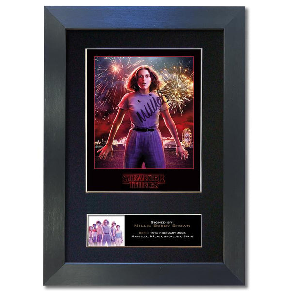 STRANGER THINGS Millie Bobby Brown Autograph Mounted Signed Photo RePrint #832