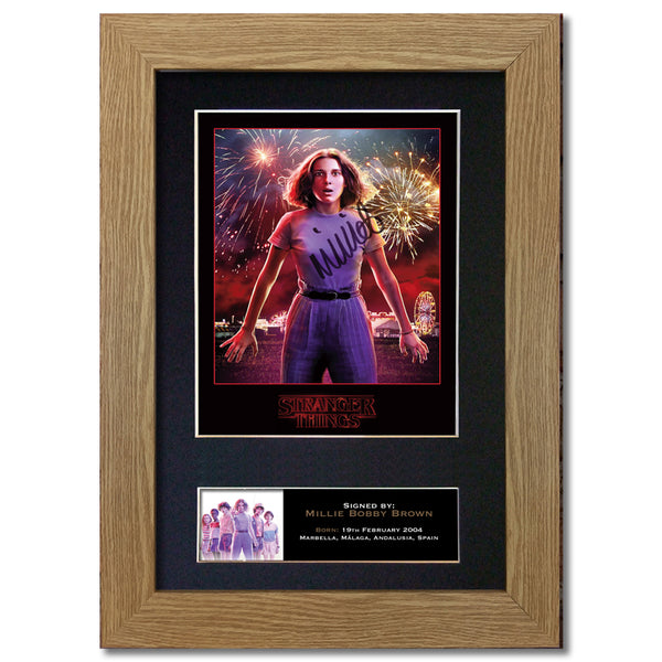 STRANGER THINGS Millie Bobby Brown Autograph Mounted Signed Photo RePrint #832