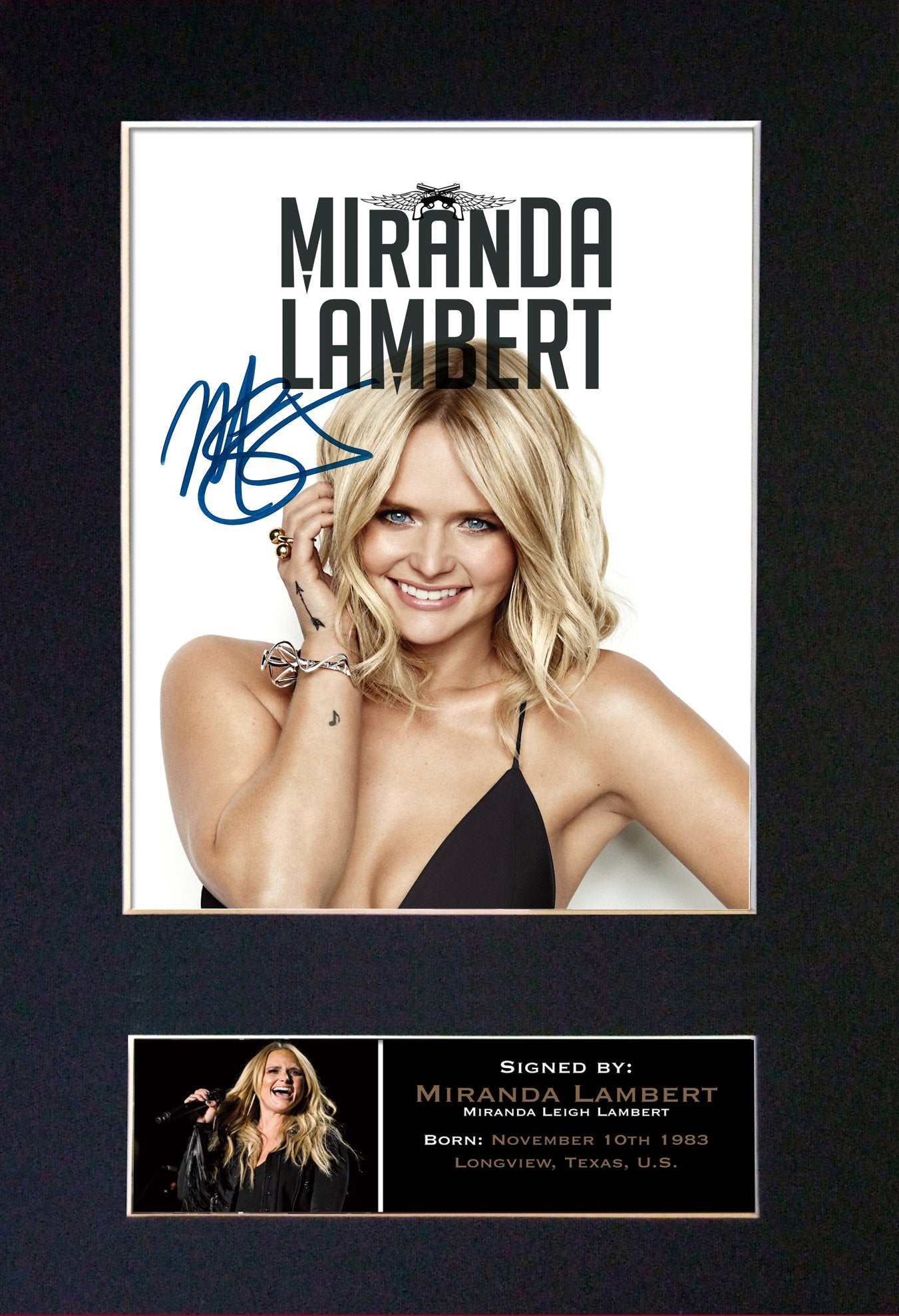 MIRANDA LAMBERT Quality Autograph Mounted Signed Photo Reproduction Print A4 753